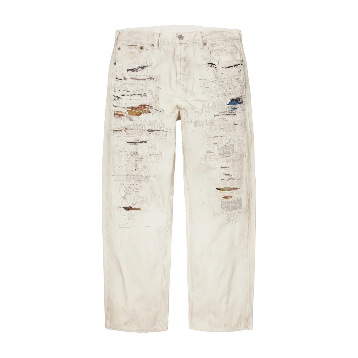 Supreme MM6 Maison Margiela SS26 WEEK4 Distressed Loose Fit Selvedge Jean