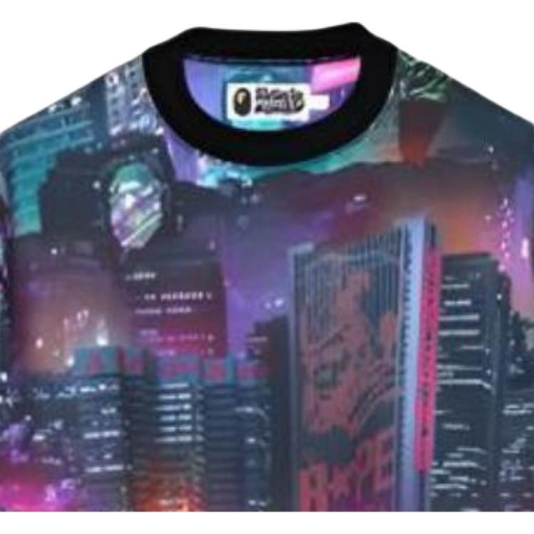 BAPE Neon Tokyo Crewneck