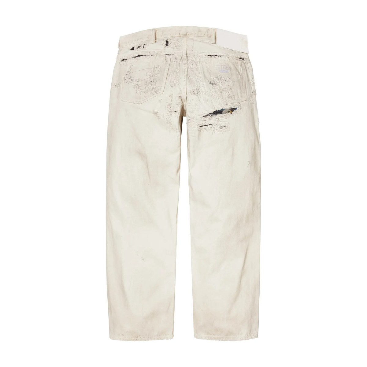 Supreme MM6 Maison Margiela SS26 WEEK4 Distressed Loose Fit Selvedge Jean