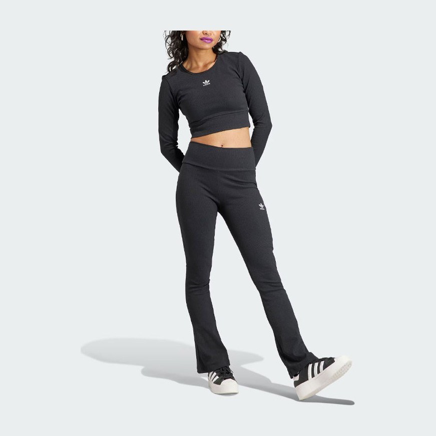 adidas originals Essentials Rib Flared Pants Logo