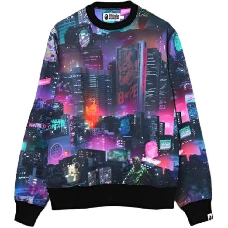 BAPE Neon Tokyo Crewneck