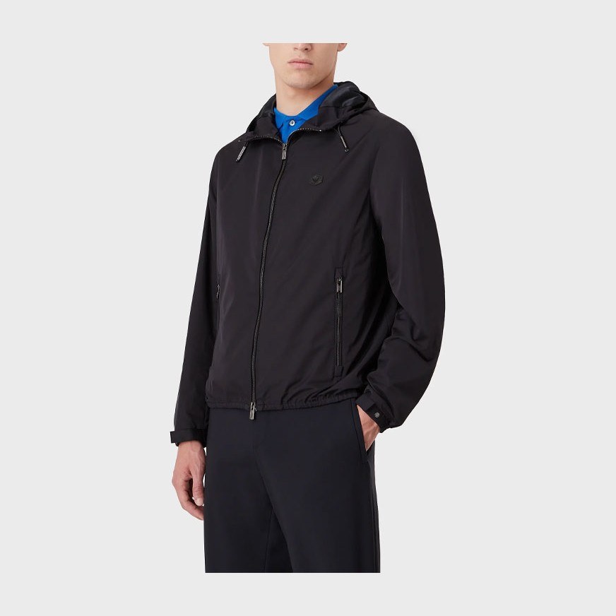 Emporio Armani FW21 Hooded Jacket Navy