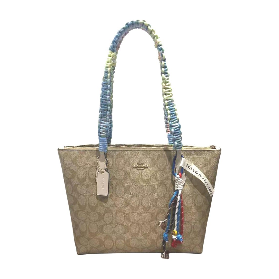 COACH Zip Top Tote PVC
