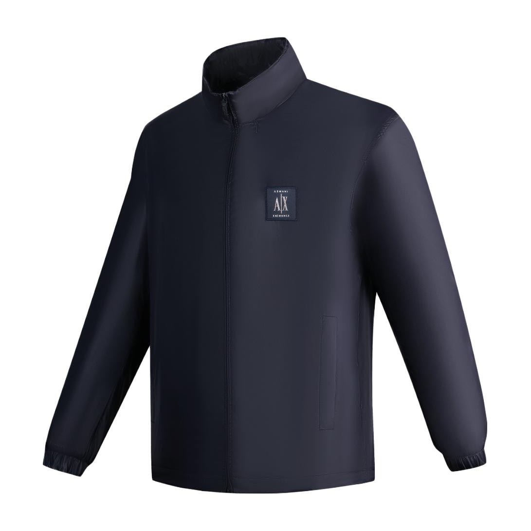 Armani Exchange Letter Logo Long Sleeve Jacket Navy