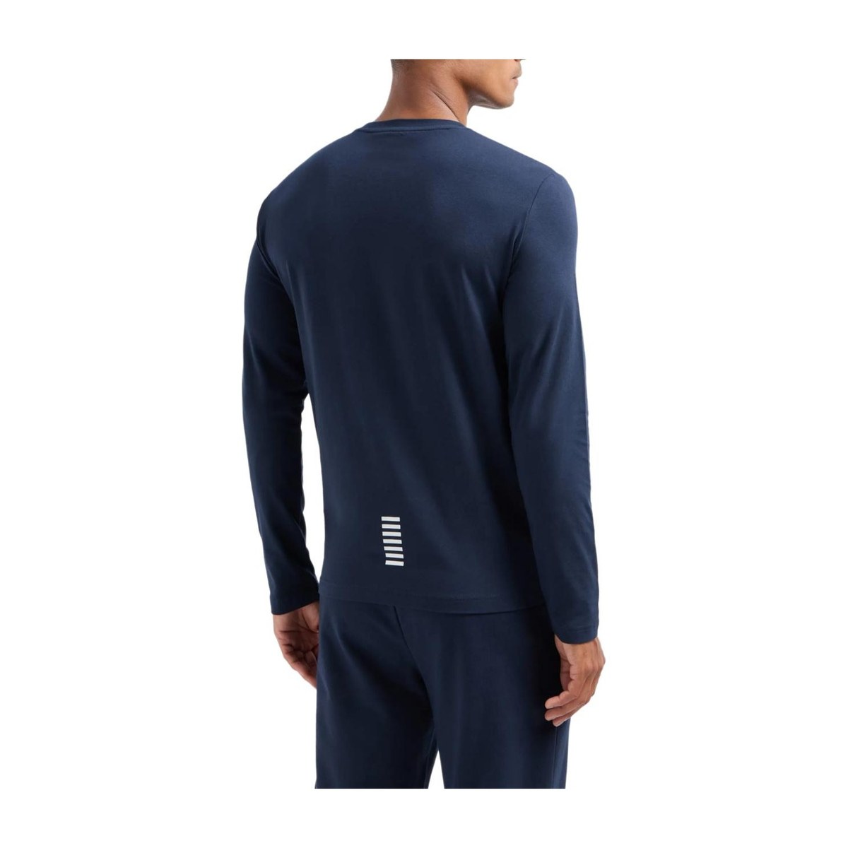 Emporio Armani EA7 SS24 Logo Long Sleeve T-Shirt Navy