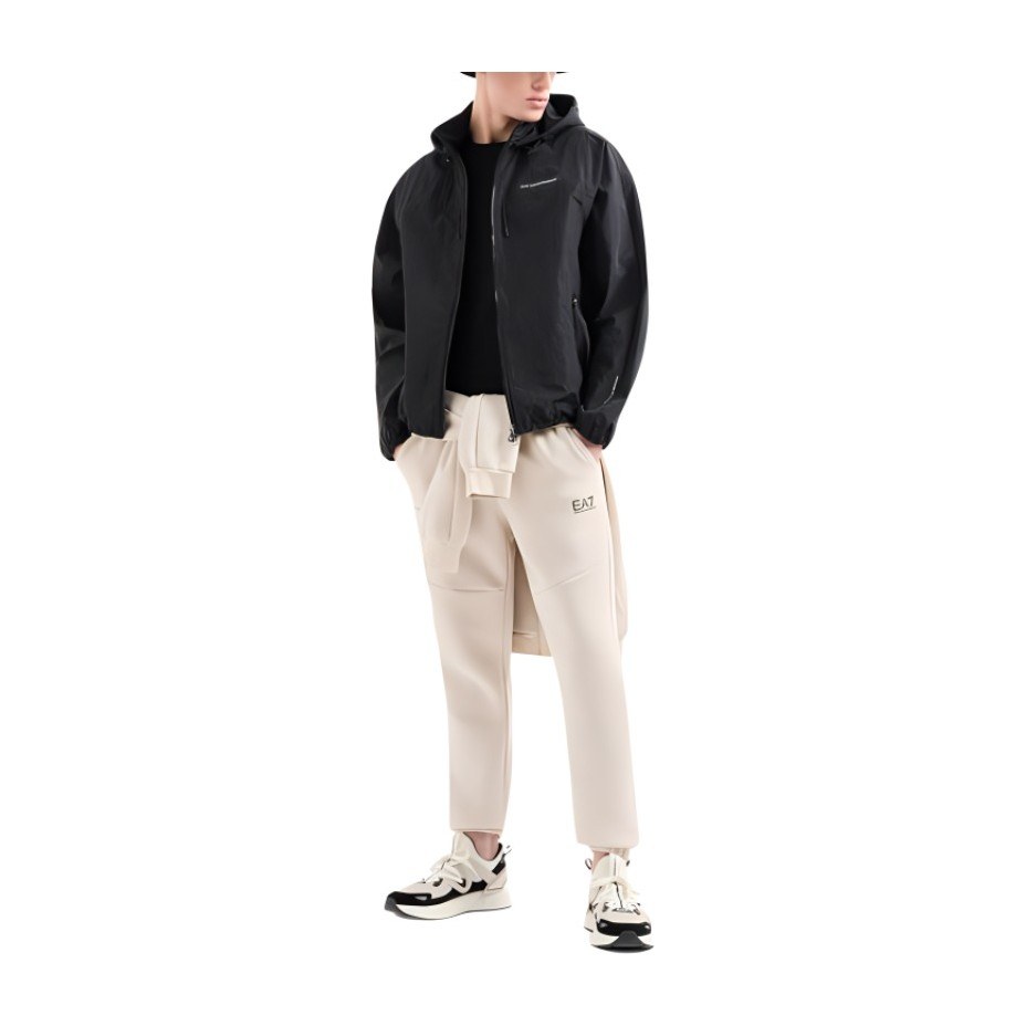 Emporio Armani EA7 SS24 Hoodie Jacket Black