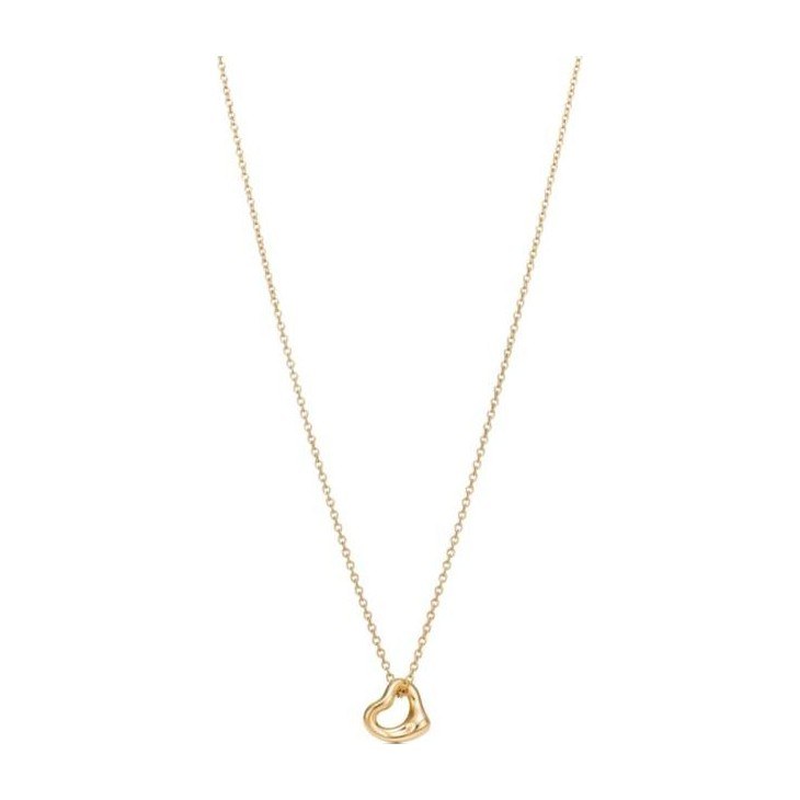 Tiffany & Co. Elsa Peretti Open Heart Necklace 18K Gold
