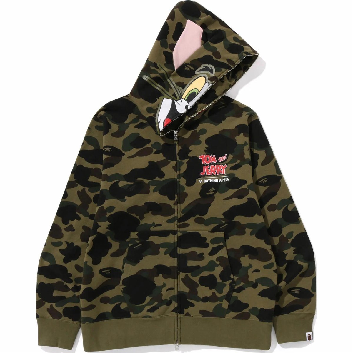 BAPE x Tom and Jerry SS25 Green Hoodie