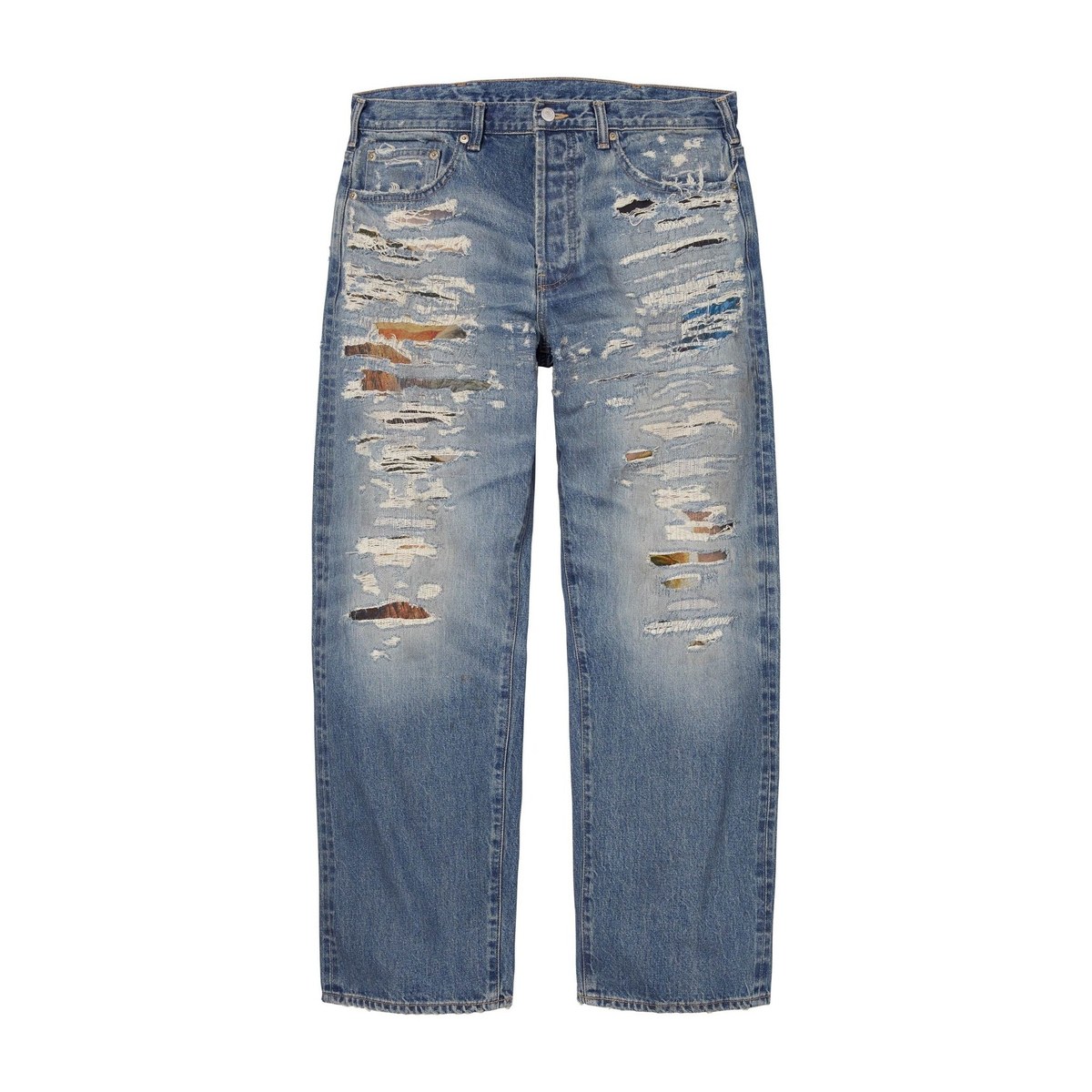 Supreme MM6 Maison Margiela SS26 WEEK4 Distressed Loose Fit Selvedge Jean