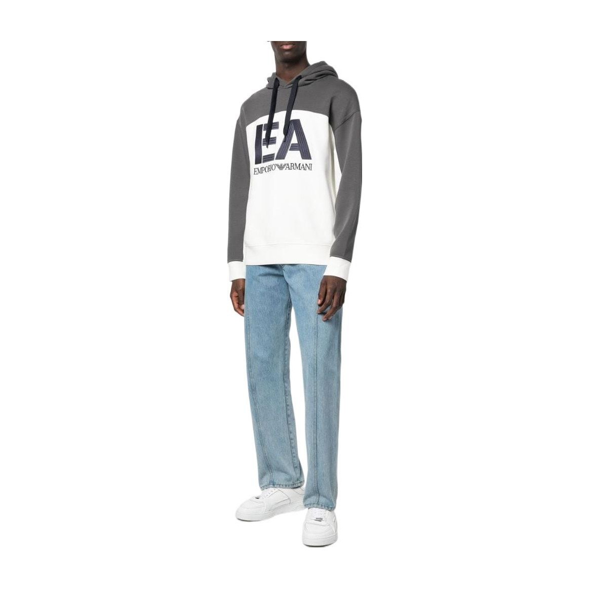 Emporio Armani FW22 Logo Print Sweatshirt White