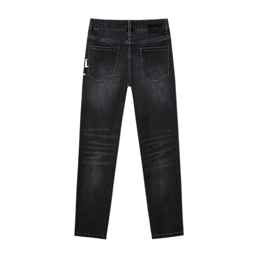 KARL LAGERFELD Graffiti Straight Jeans Gunmetal