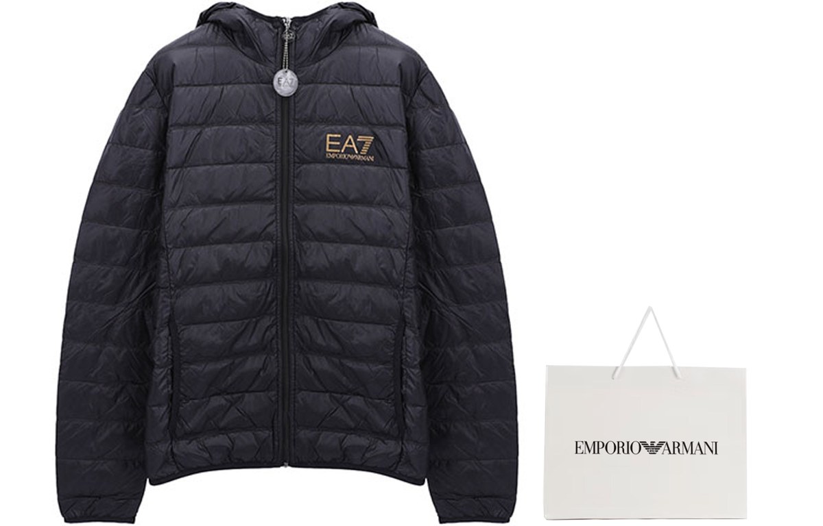 Emporio Armani Quilted Down Jacket Black