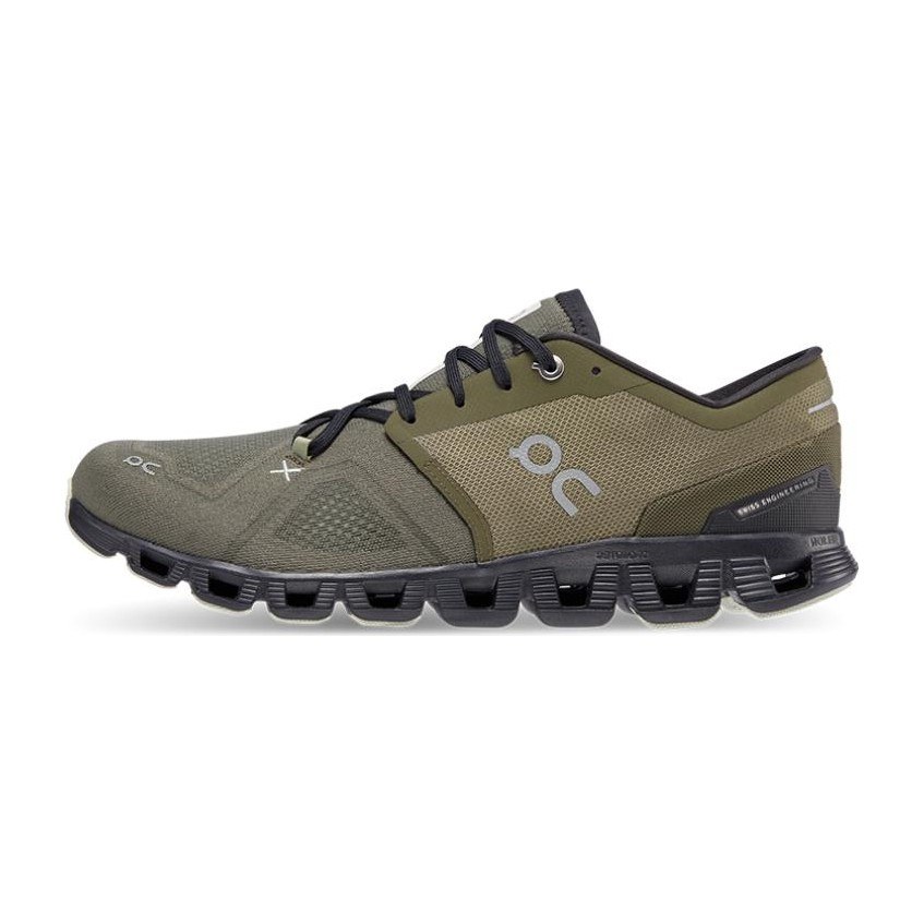 On Cloud X 3 Olive Grey