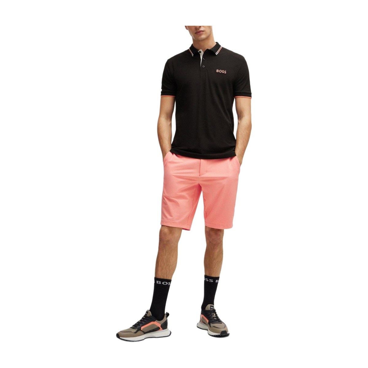 HUGO BOSS Polo Shirt With Contrast Logos Polo