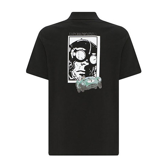 Emporio Armani SS22 Polo Shirt Black