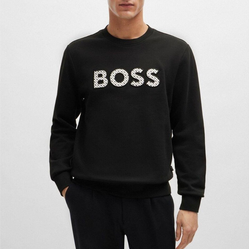 HUGO BOSS Logo Crewneck Sweatshirt Black