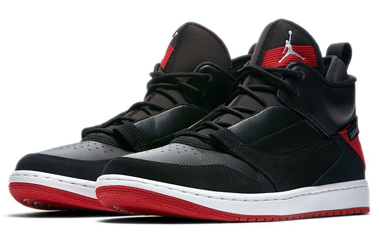 Jordan Fadeaway Mid Black Red