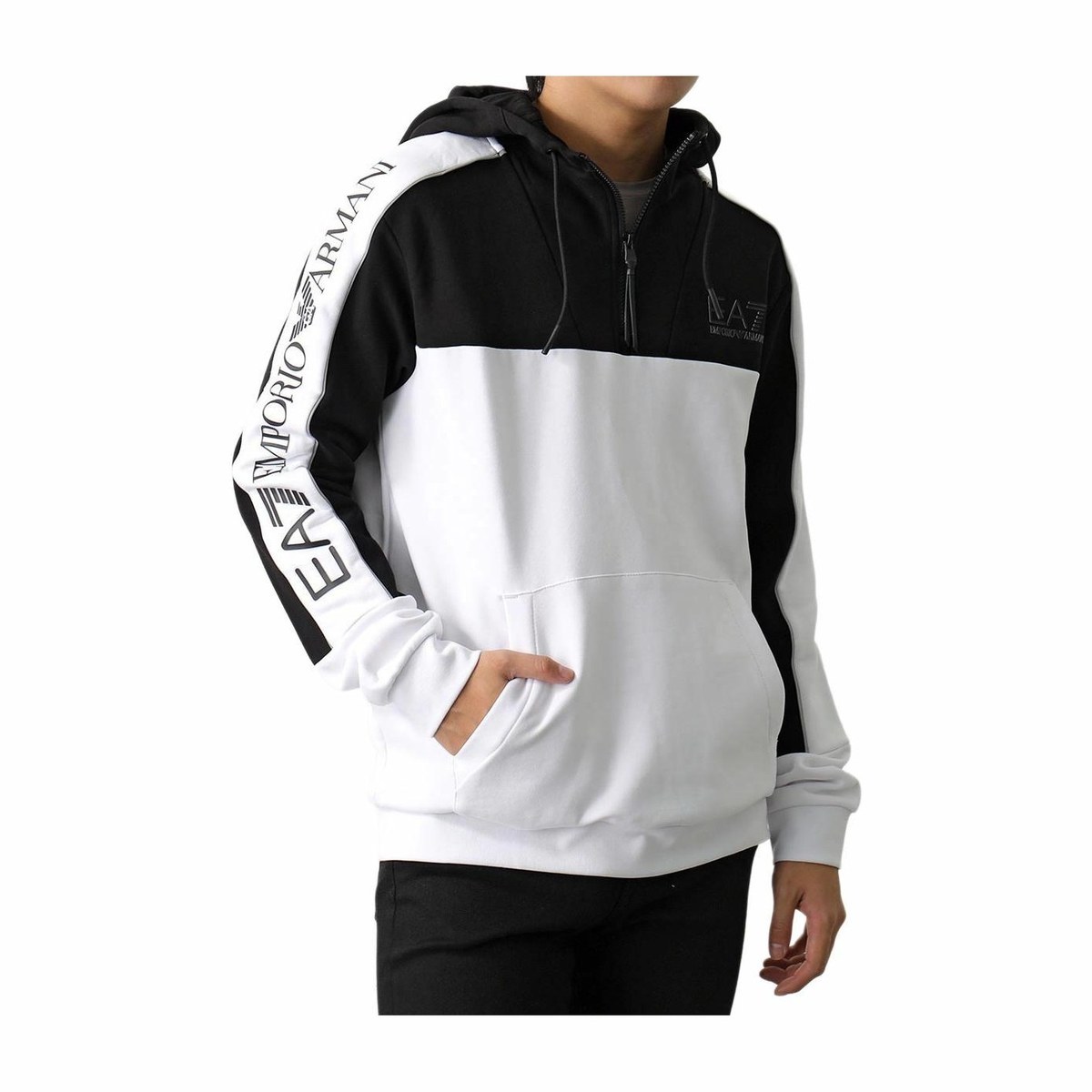 Emporio Armani Letter Print Hoodie
