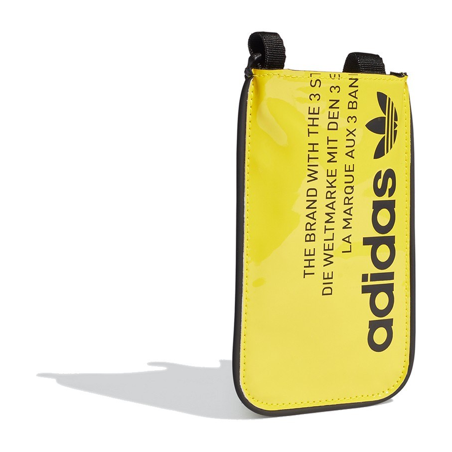 adidas Originals Pouch Glossy Leather Logo Shoulder Bag Yellow