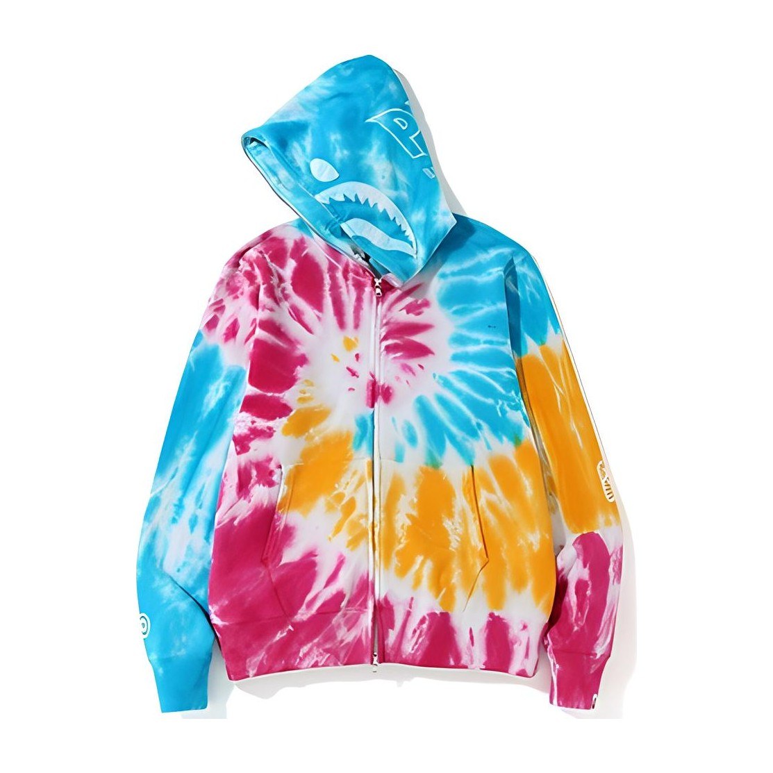 A BATHING APE Bape Tie Dye Shark Hoodie