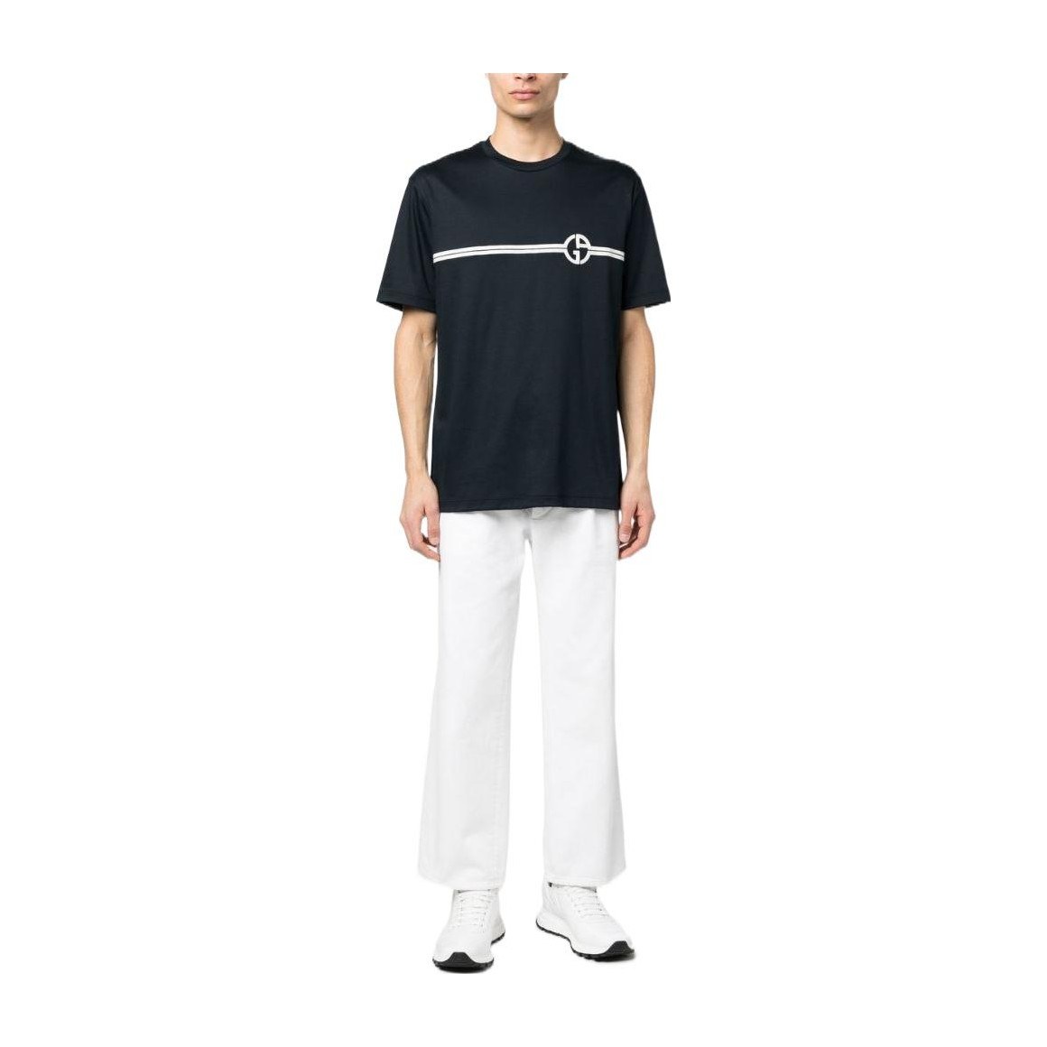 Giorgio Armani SS23 Logo T-Shirt Blue