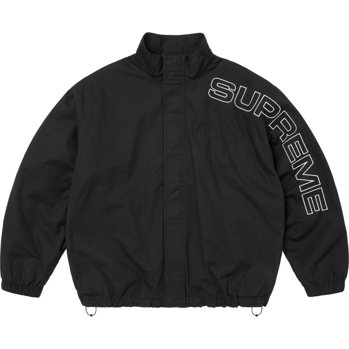 Supreme FW25 WEEK1 Spellout Embroidered Ripstop Track Jacket