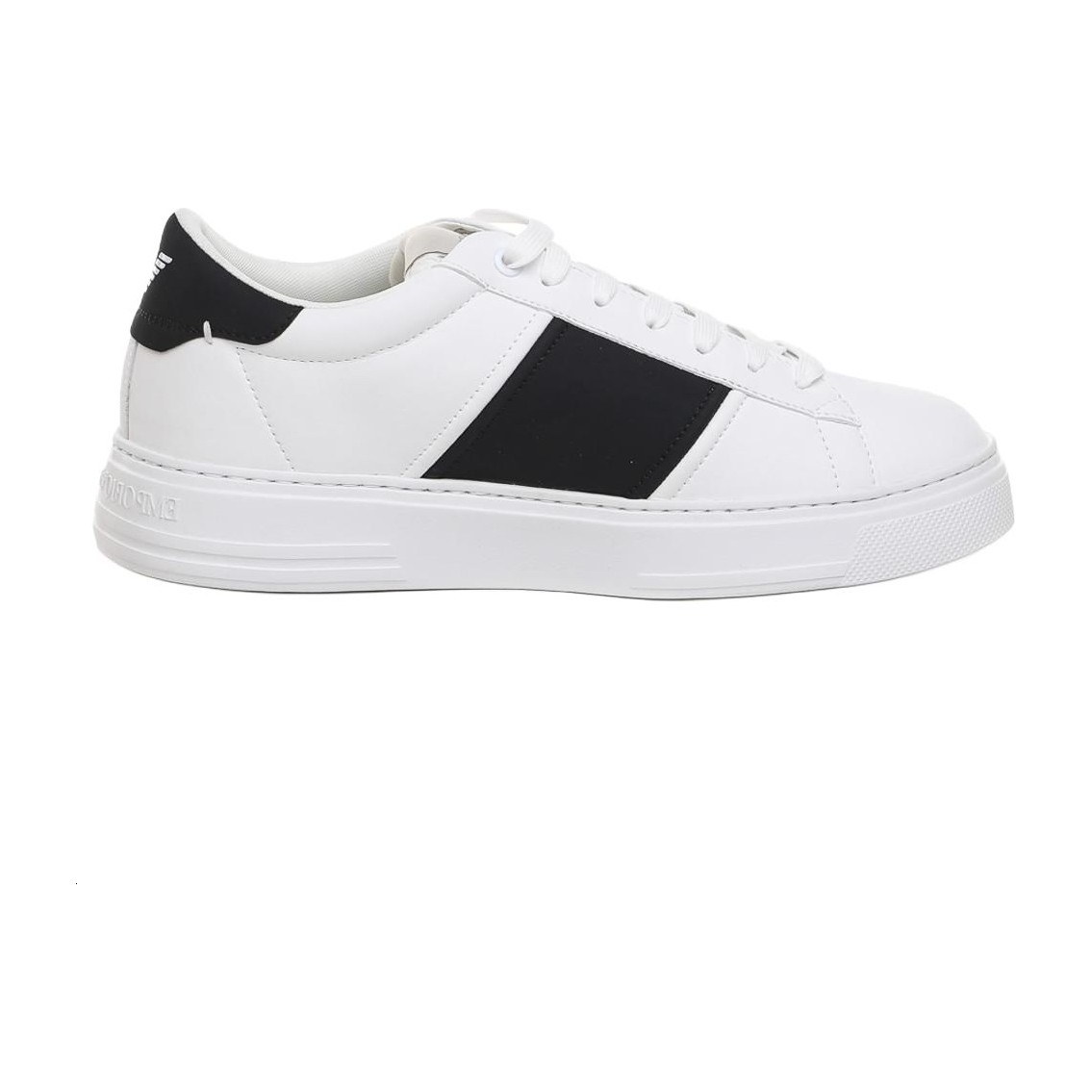 Emporio Armani Logo Stripe Low Top White Black