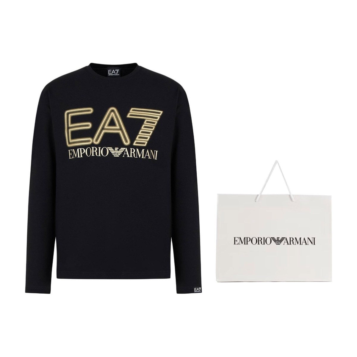 Emporio Armani Logo Crewneck Sweatshirt Black