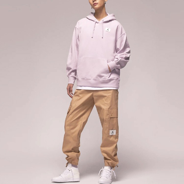 Jordan W J Flight Fleece Hoodie Purple