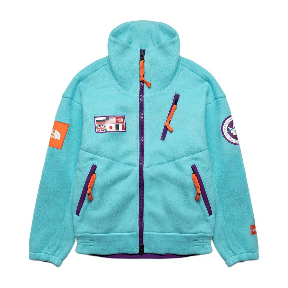 The North Face Antarctica Series Logo Fleece Jacket Peacock Blue