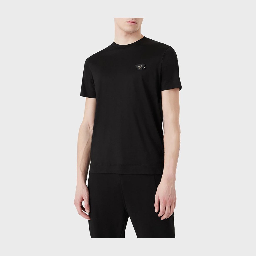 Emporio Armani SS22 Smiley T-Shirt Black