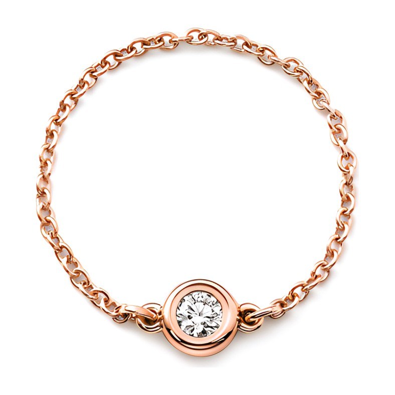 Tiffany & Co. Elsa Peretti Diamonds by the Yard Ring Rose Gold