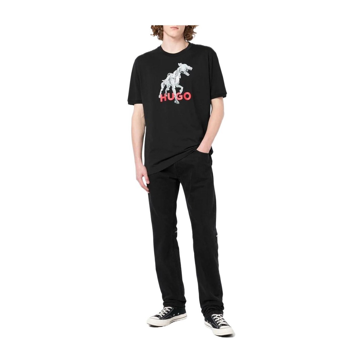 HUGO BOSS Logo Cotton T-Shirt Black