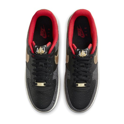 Nike Air Force 1 Low Black Red Gold