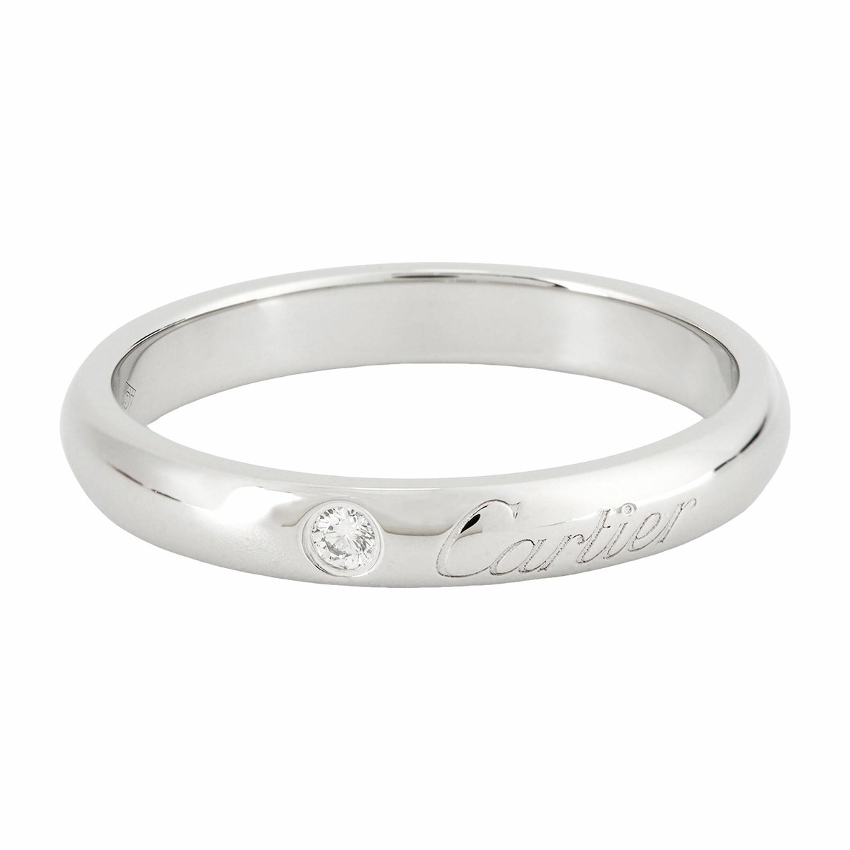 Cartier C de Cartier Wedding Band Platinum Diamond