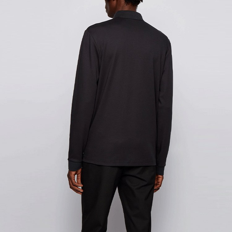 HUGO BOSS Long Sleeve Polo Black