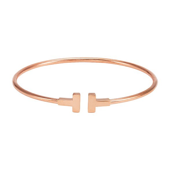 Tiffany & Co. T Narrow Coil 18K Rose Gold Bracelet