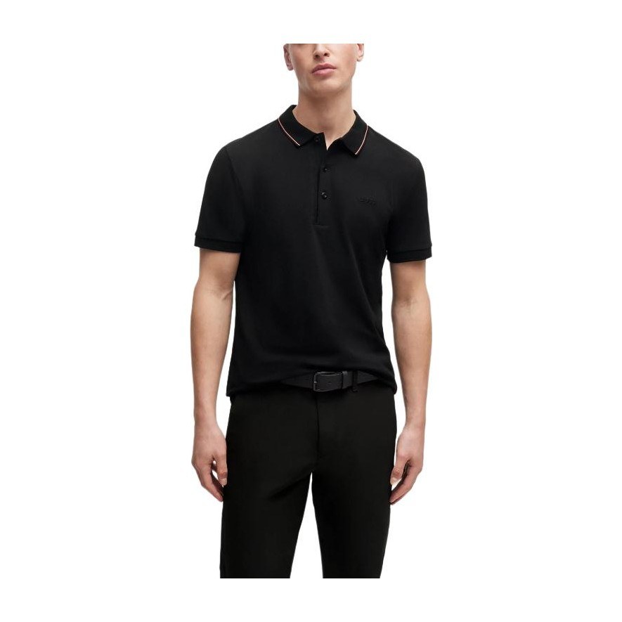 HUGO BOSS Cotton-Piqu Slim-Fit Polo Shirt With Tonal Logo PoloPolo
