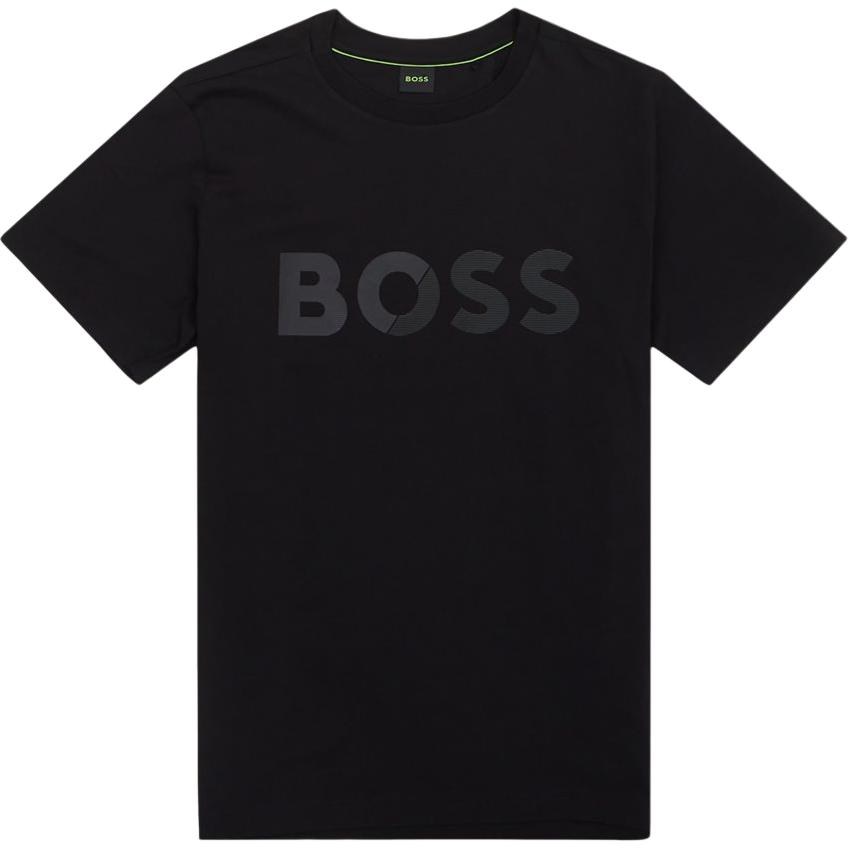 HUGO BOSS Lettered Crew Neck T-Shirt Black