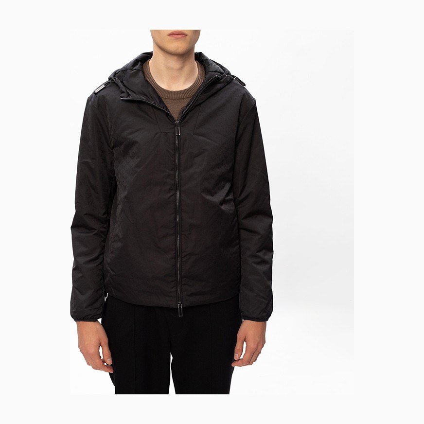 Emporio Armani FW22 Black Hoodie Jacket