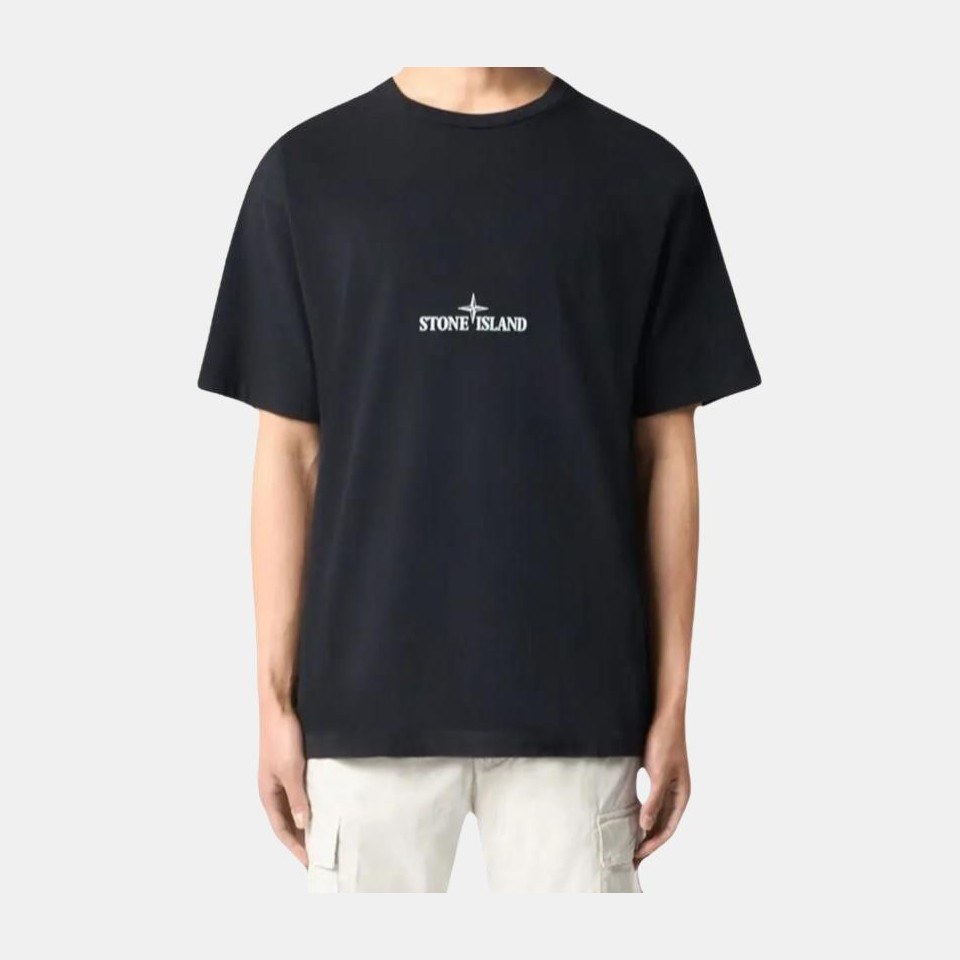 Stone Island Logo Back Print T-Shirt Black