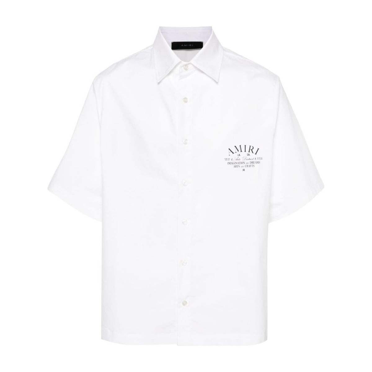 AMIRI Logo Print Short Sleeve Shirt White