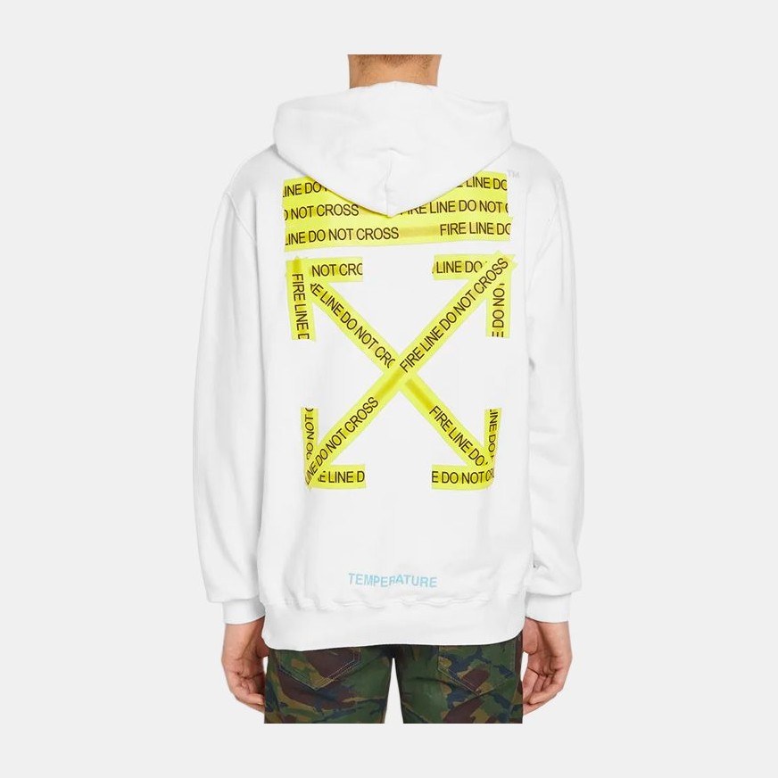 OFF-WHITE Arrow Tape Hoodie White