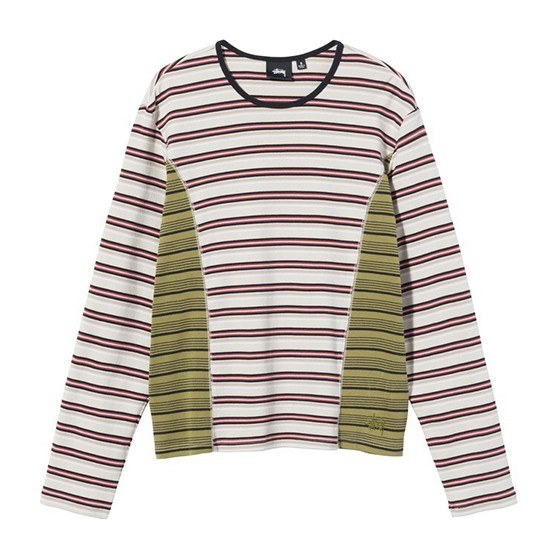 Stussy Striped Crewneck Long Sleeve