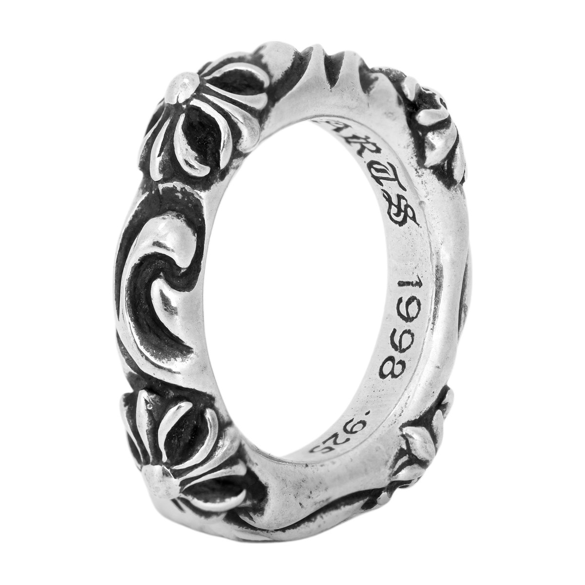 Chrome Hearts Cross Motif Ring Silver