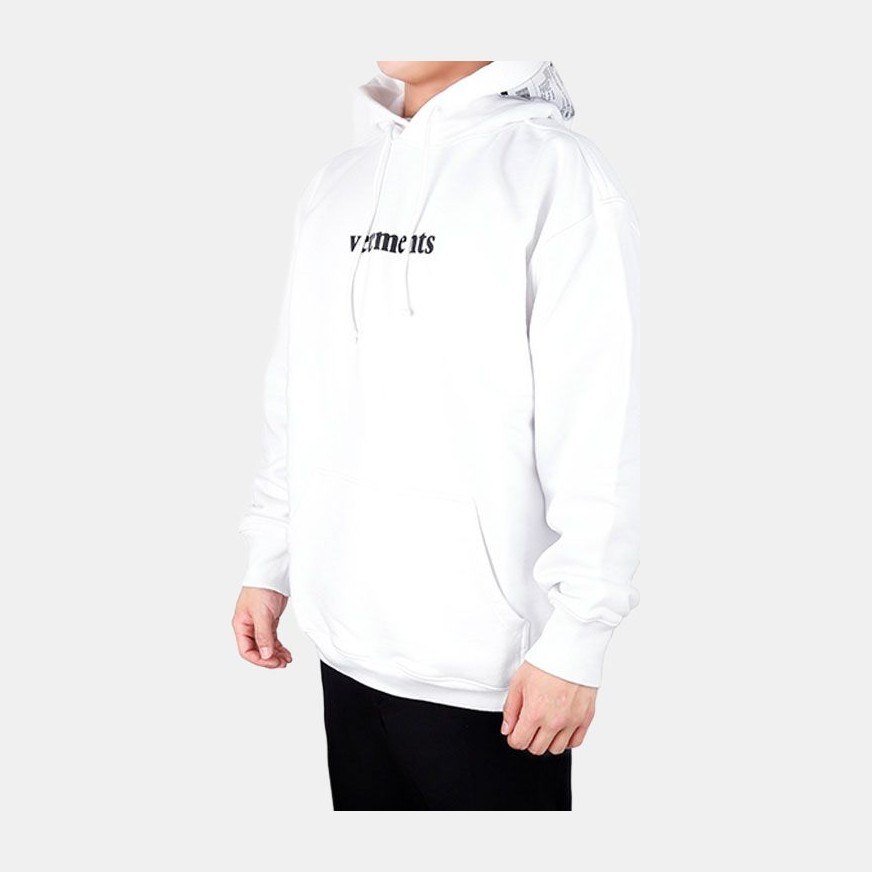 Vetements Logo Hoodie White