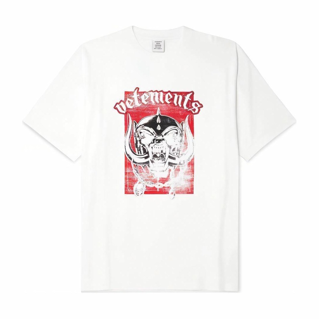 Vetements Skull Print T-Shirt White