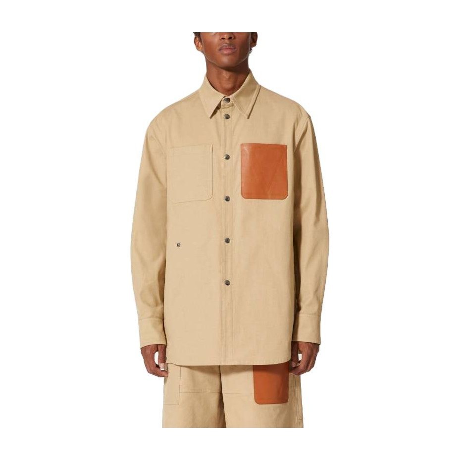 Valentino SS23 Solid Collar Shirt Brown