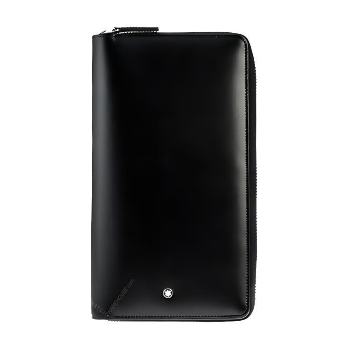 Montblanc Leather Zip Wallet Black