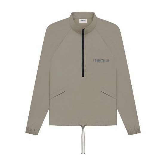 Fear of God Essentials SS21 Half Zip Track Jacket Taupe